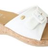 WAPPY LEATHER WOMENS WHITE MEMORY CUSHION BIANCO 37