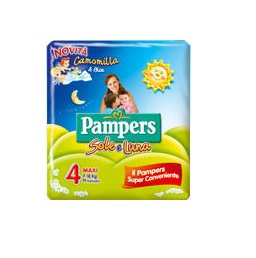 PANNOLINO PER BAMBINO PAMPERS SOLE & LUNA MAXI 18 PEZZI