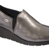 CALZATURA NIKI SHOE LAMLEA-W PEWTER 38 PELLE LAMINATA COLLEZIONE AW20