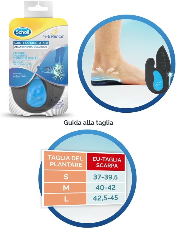 SCHOLL PLANTARE TALLONE M 2 PEZZI