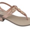 ISCHIA FLIP-FLOP SYNTHETIC+ACCESSORY W ORO ROSA 35