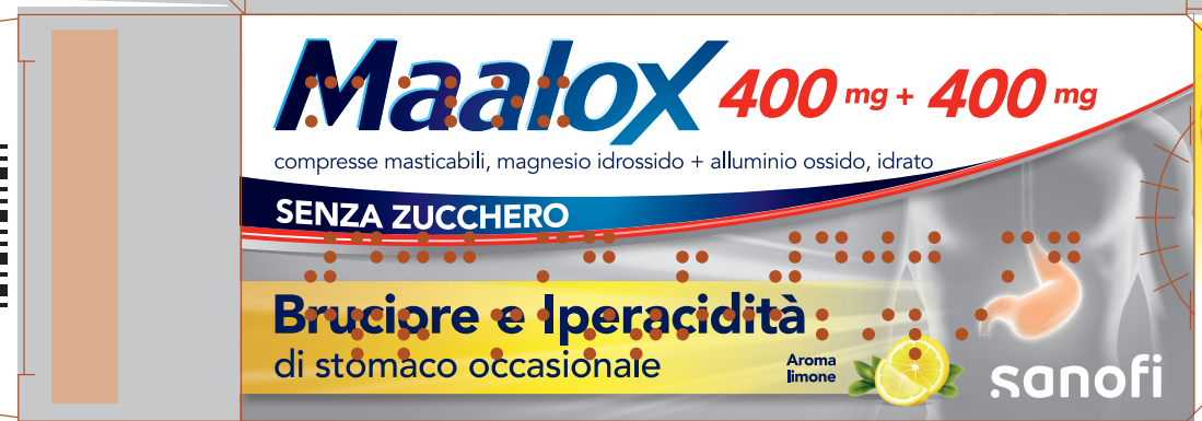 MAALOX*30 cpr mast 400 mg + 400 mg senza zucchero aroma limone