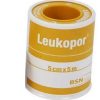 CEROTTO IN ROCCHETTO LEUKOPOR IPOALLERGENICO TESSUTO NON TESSUTO BIANCO 5X500 CM