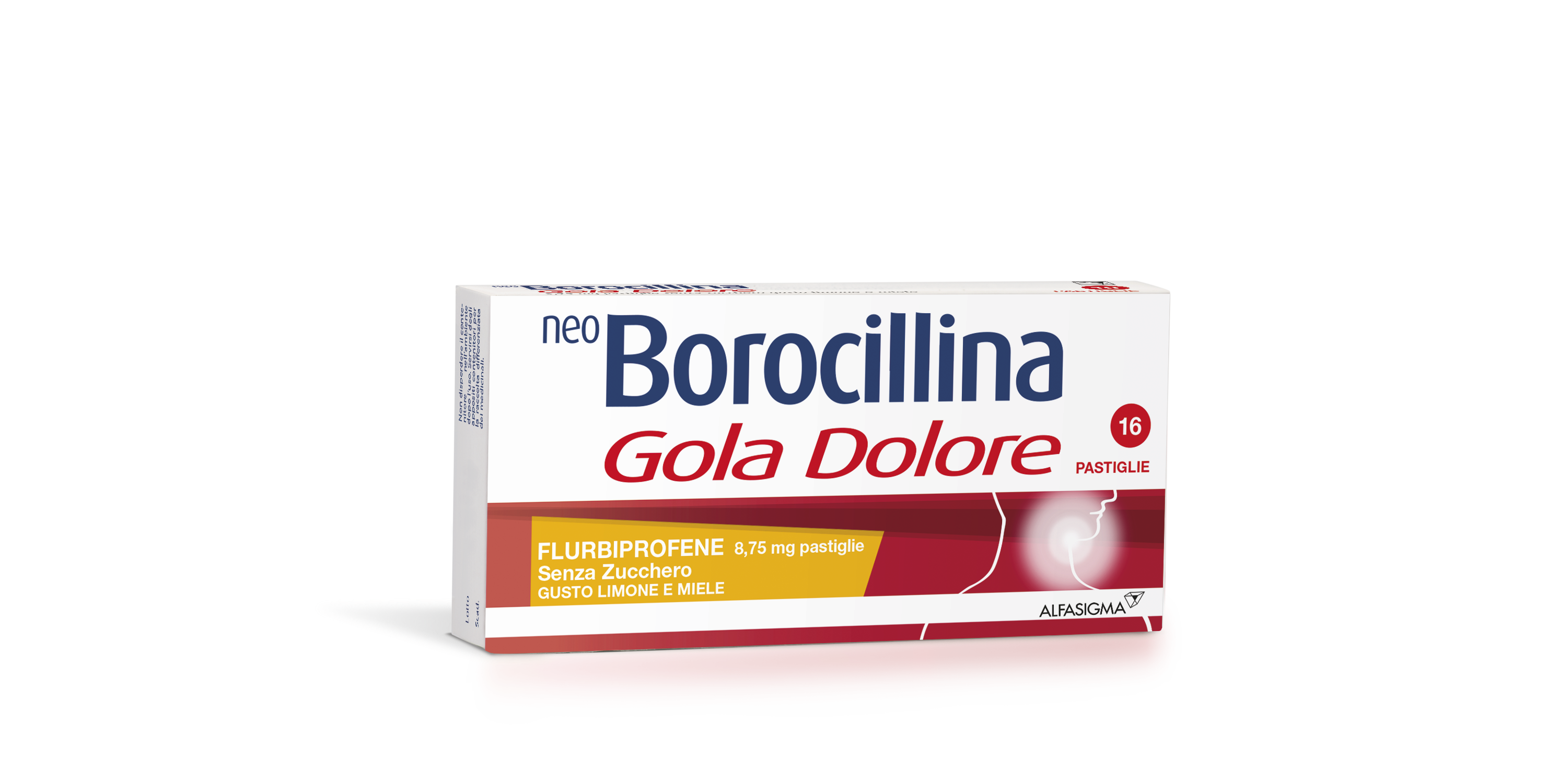 NEOBOROCILLINA GOLA DOLORE*16 pastiglie 8,75 mg limone e miele senza zucchero