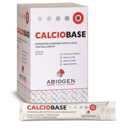 CALCIOBASE 30 STICK DA 10 ML SENZA ZUCCHERI AGGIUNTI SENZA GLUTINE E SENZA LATTOSIO
