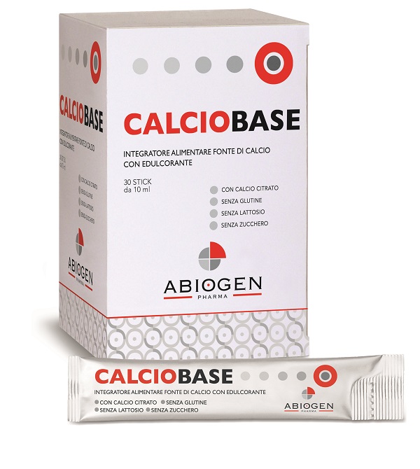 CALCIOBASE 30 STICK DA 10 ML SENZA ZUCCHERI AGGIUNTI SENZA GLUTINE E SENZA LATTOSIO