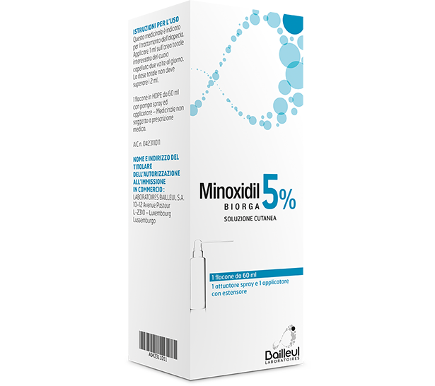 MINOXIDIL BIORGA (LABORATOIRES BAILLEUL)*soluz cutanea 60 ml5%
