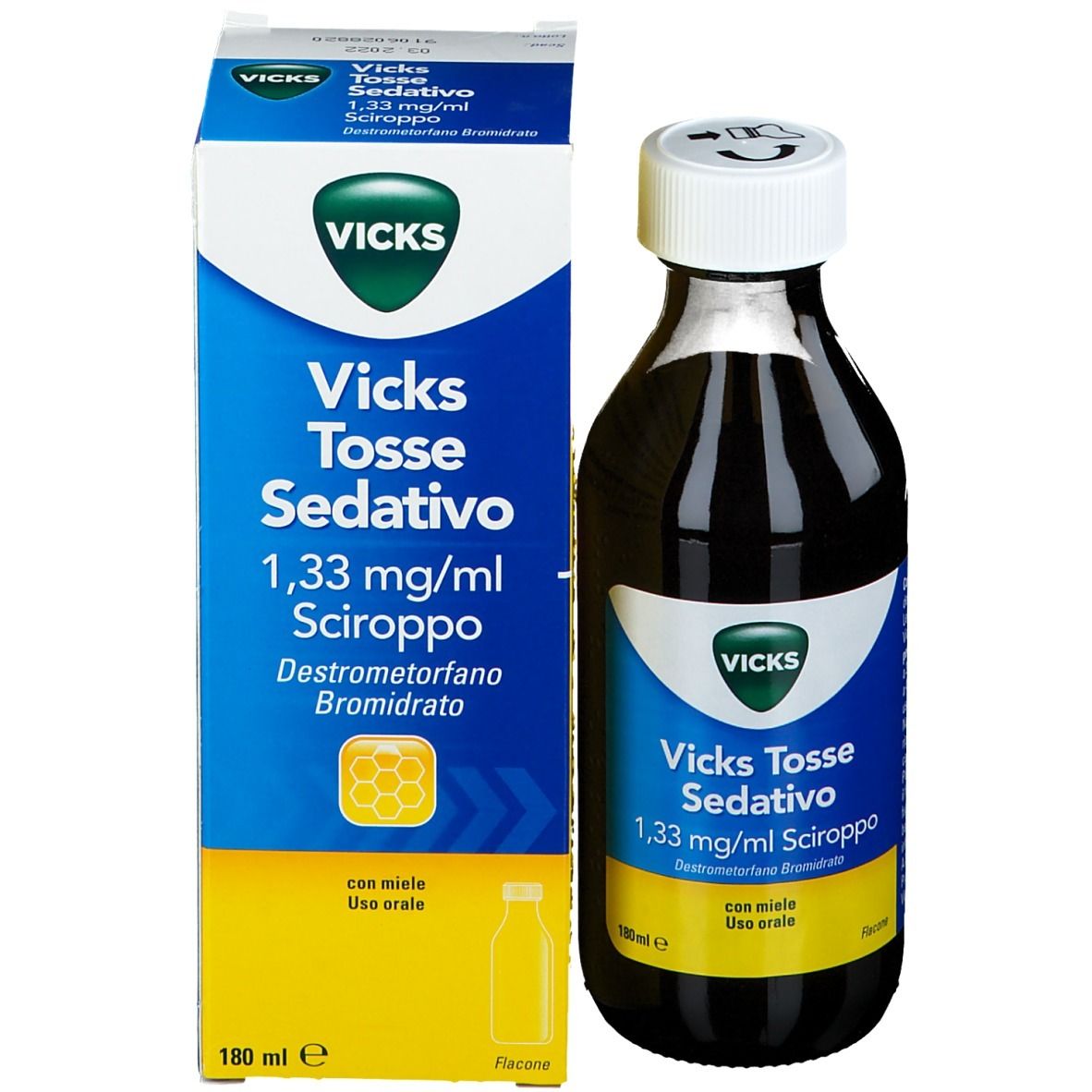 VICKS TOSSE SEDATIVO*1 flacone 180 ml 1,33 mg/ml sciroppo