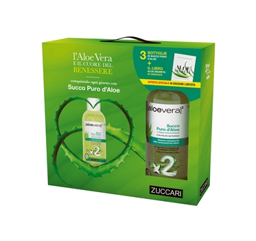 ALOEVERA2 SUCCO PURO ALOE 3 PEZZI DA 1 LITRO