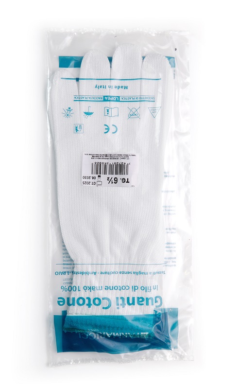 GUANTO CHIRURGICO COTONE FELPATO 6,5